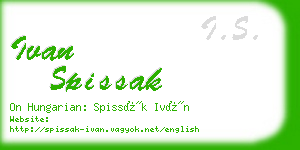 ivan spissak business card